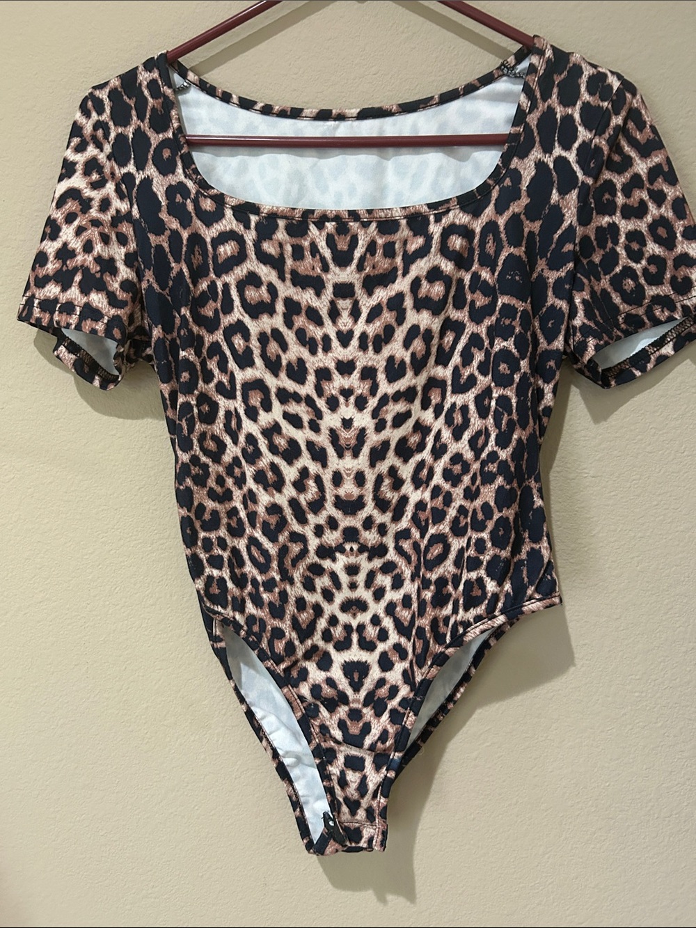 Ladies Leopard Print- Brown/Black top